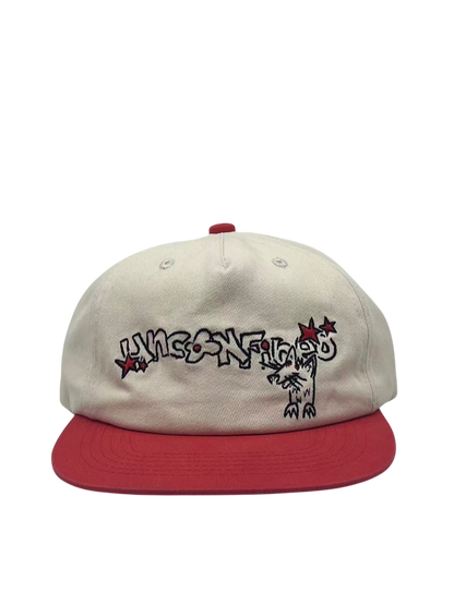SummerRat’25 - 5 panel cap in Ecru & Red